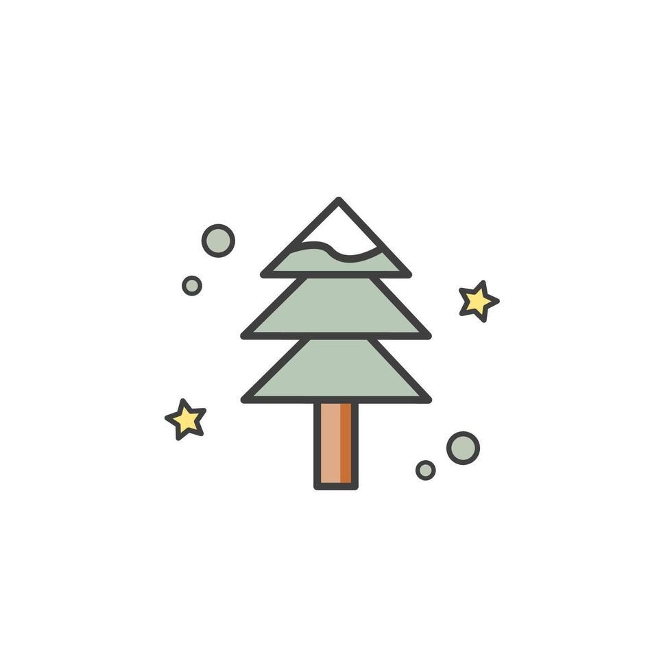 Pine tree icon vector