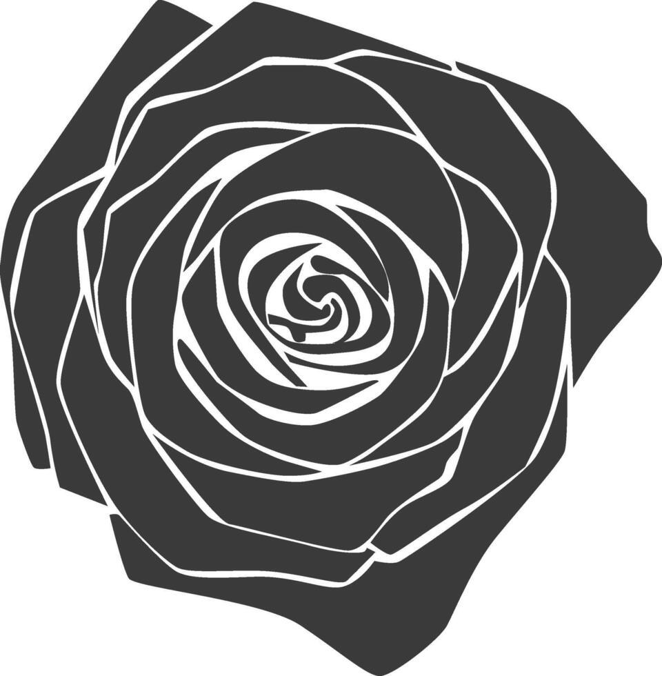 Rose flower silhouette vector