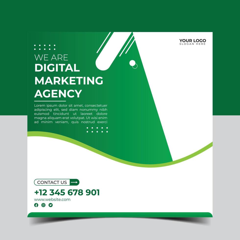 Template gradient social media instagram post. vector