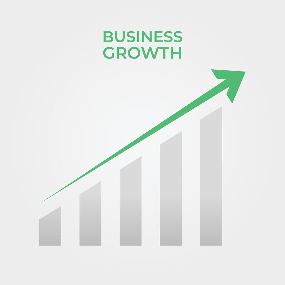 Business Growth Chart Template Design vector