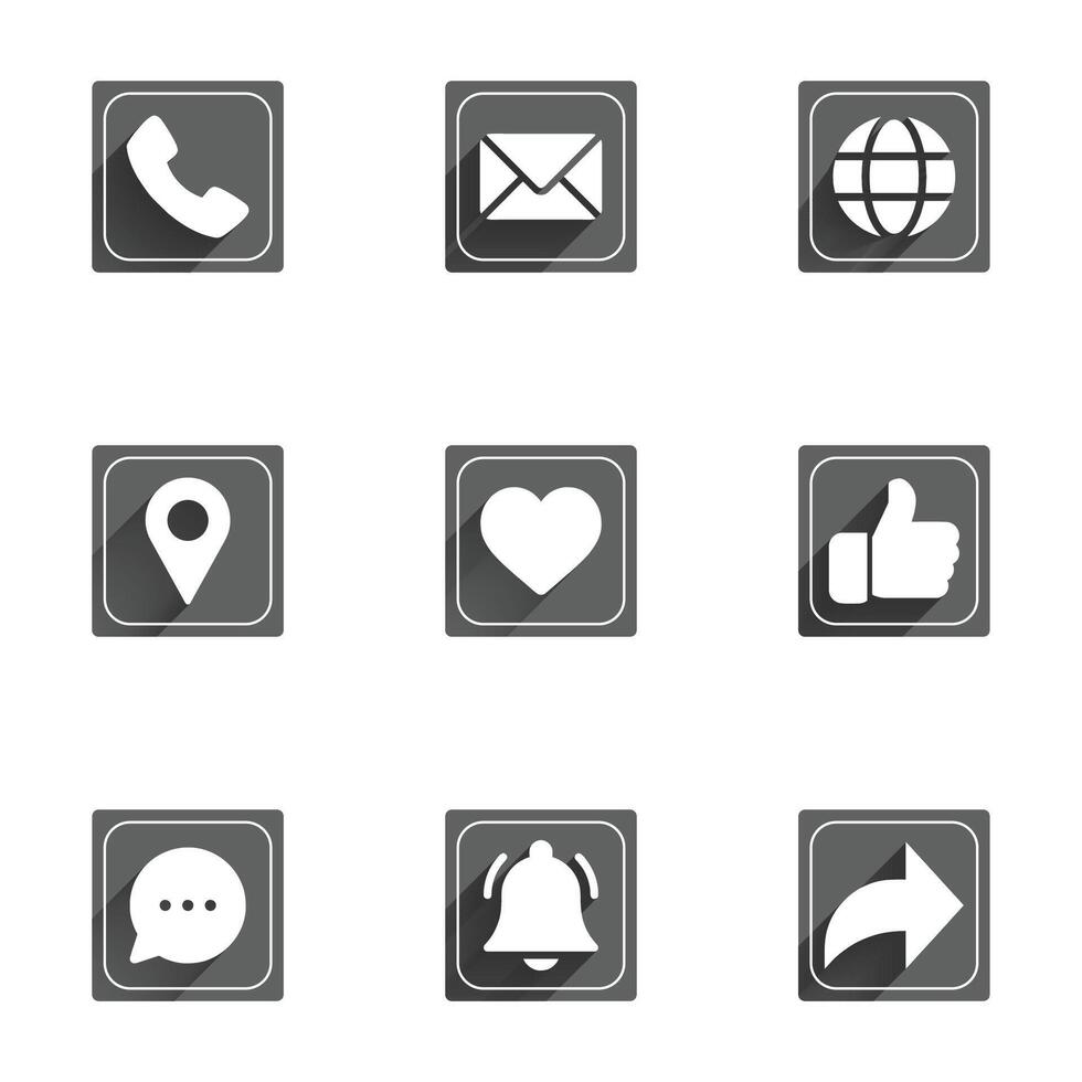Populer Social Media Icon Set vector