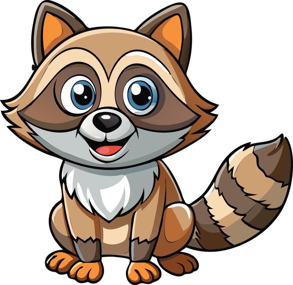 Detailed Raccoon Head Available on EPS File vector