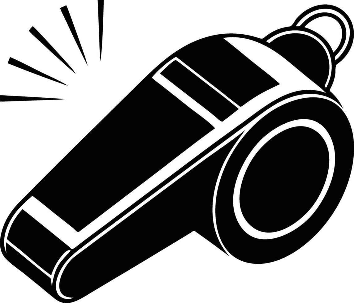 Expressive Whistle Silhouette Available on EPS File vector