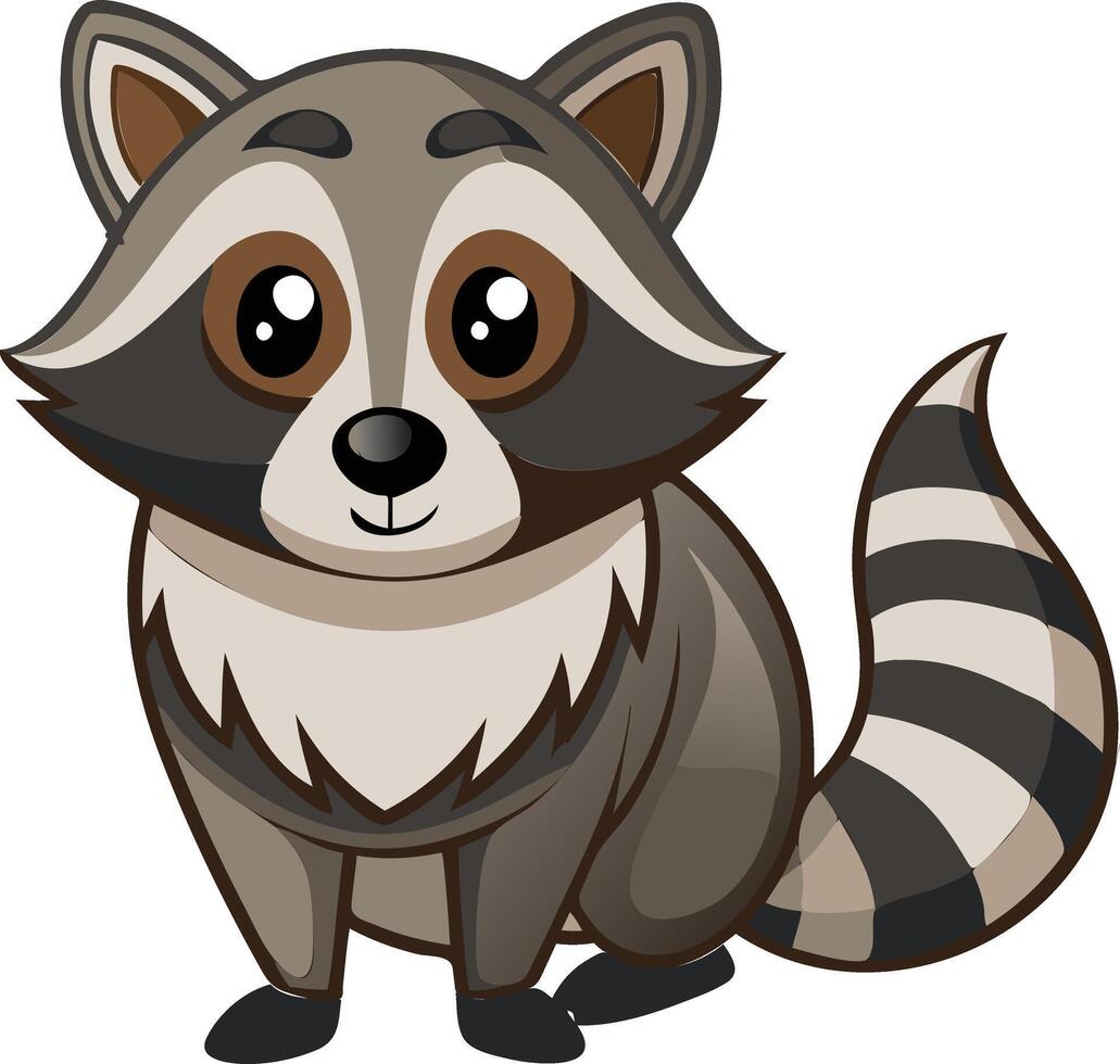 Curious Raccoon Portrait Available on EPS File vector