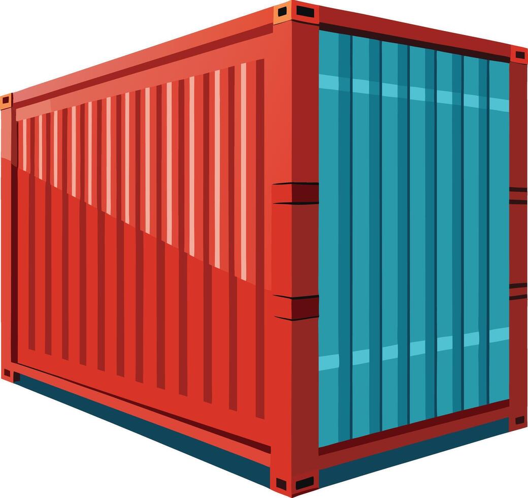 Massive Shipping Container Available on EPS File vector