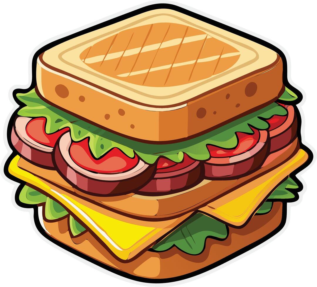 Tasty Sandwich Available on EPS File vector