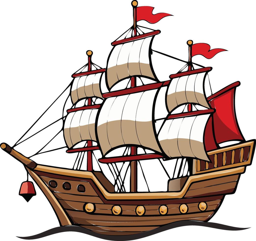 Modern Ship Available on EPS File vector
