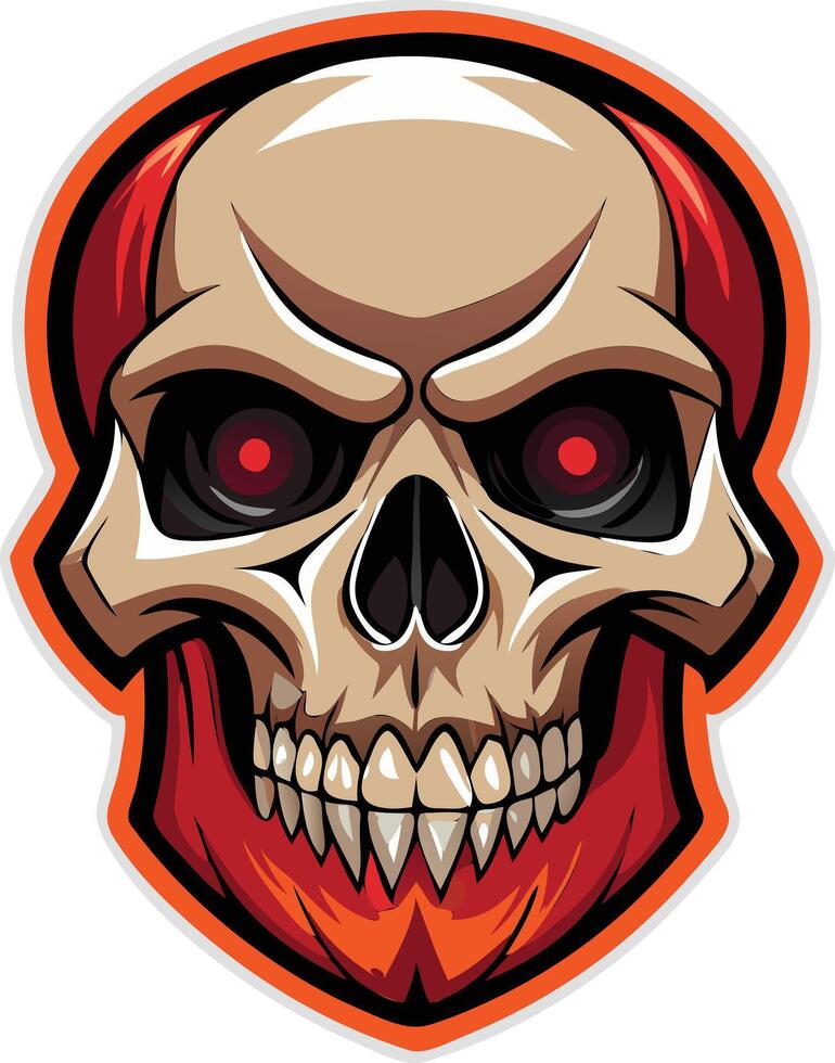 Fierce Skull Available on EPS File vector