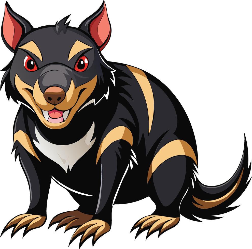 Fierce Tasmanian Devil Available on EPS File vector