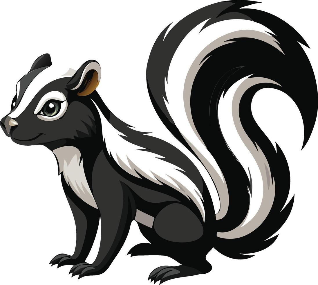 Playful Skunk Animal Available on EPS File vector