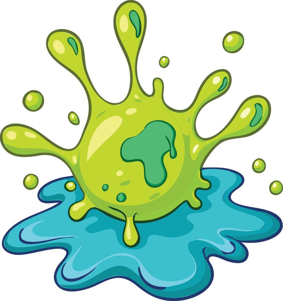 Abstract Slime Splashing Available on EPS File vector