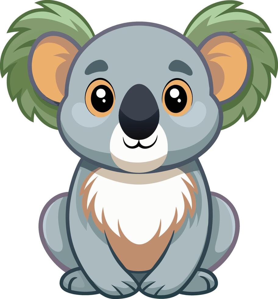 Koala in the Eucalyptus Trees Available on EPS File vector