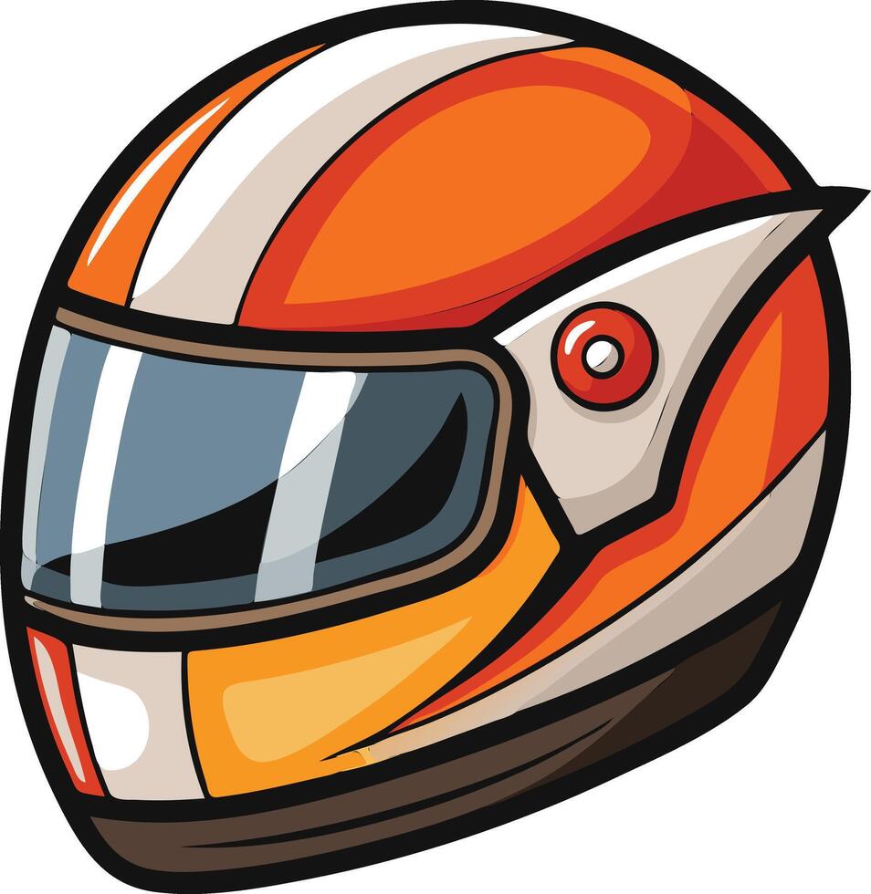 Racing Style Motorcycle Helmet Available on EPS File vector