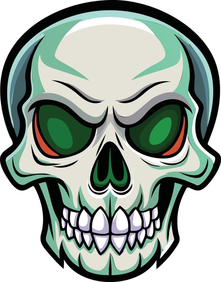 Menacing Skull Available on EPS File vector