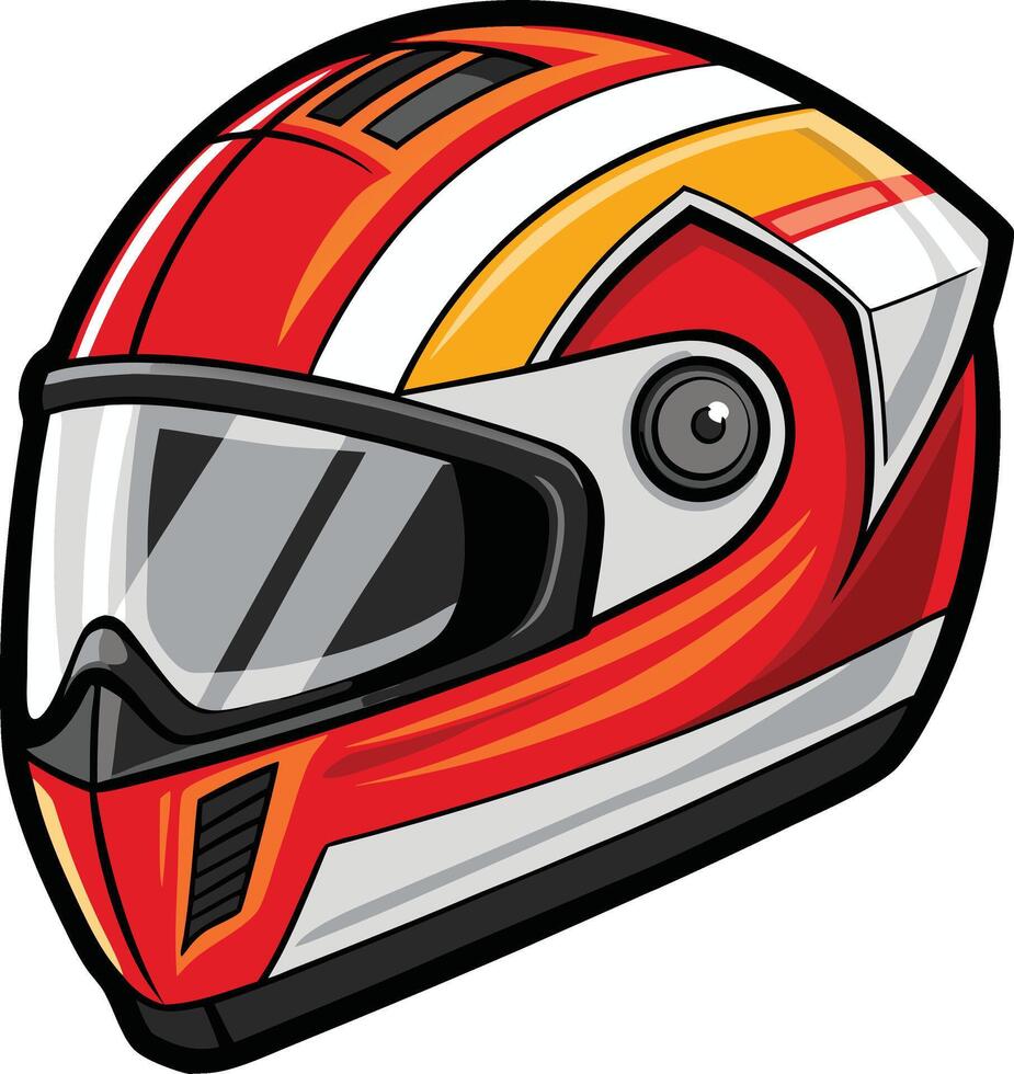 Power Racer Motorcycle Helmet Available on EPS File vector