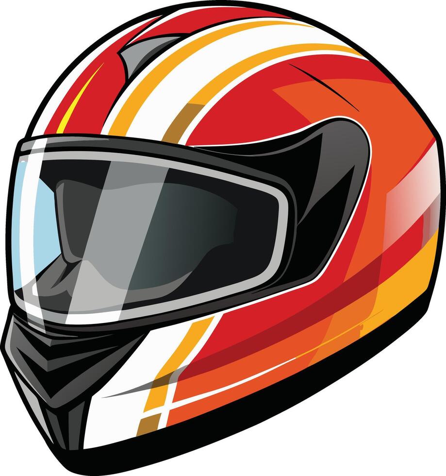Custom Speedster Motorcycle Helmet Available on EPS File vector