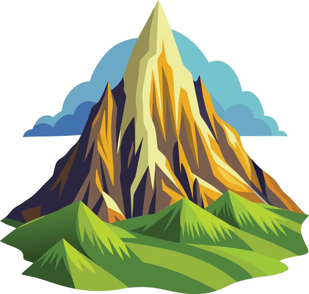 Sunset Mountain View Available on EPS File vector