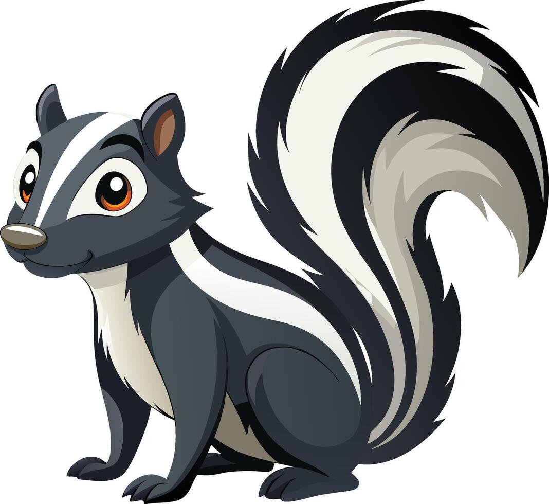 Quirky Skunk Available on EPS File vector