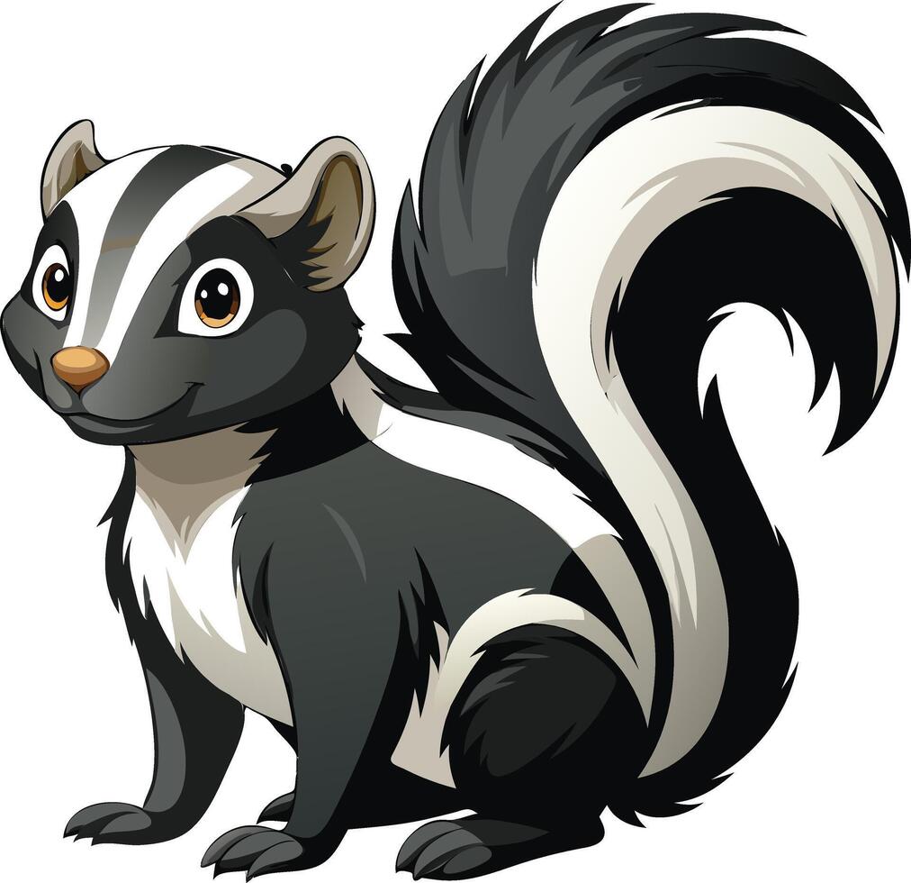 Bold Skunk Available on EPS File vector