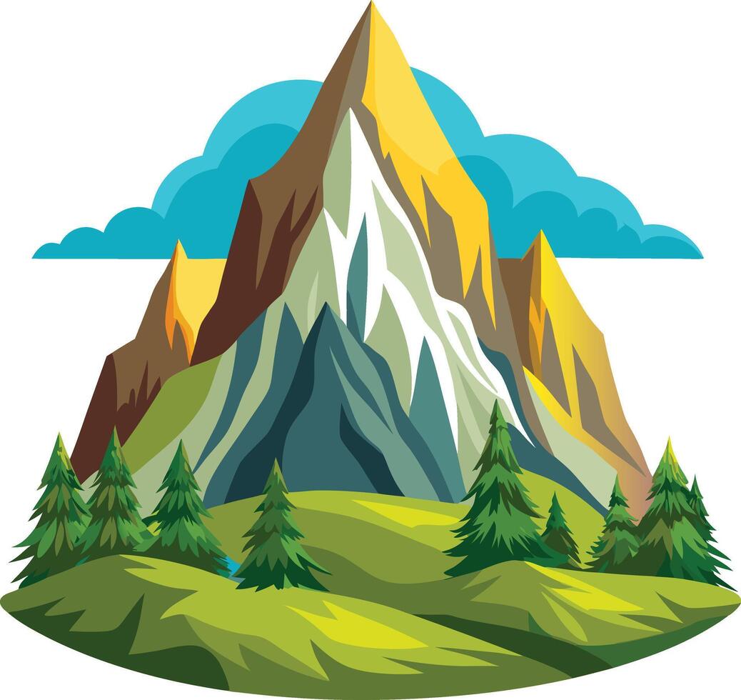 Rocky Mountain Landscape Available on EPS File vector