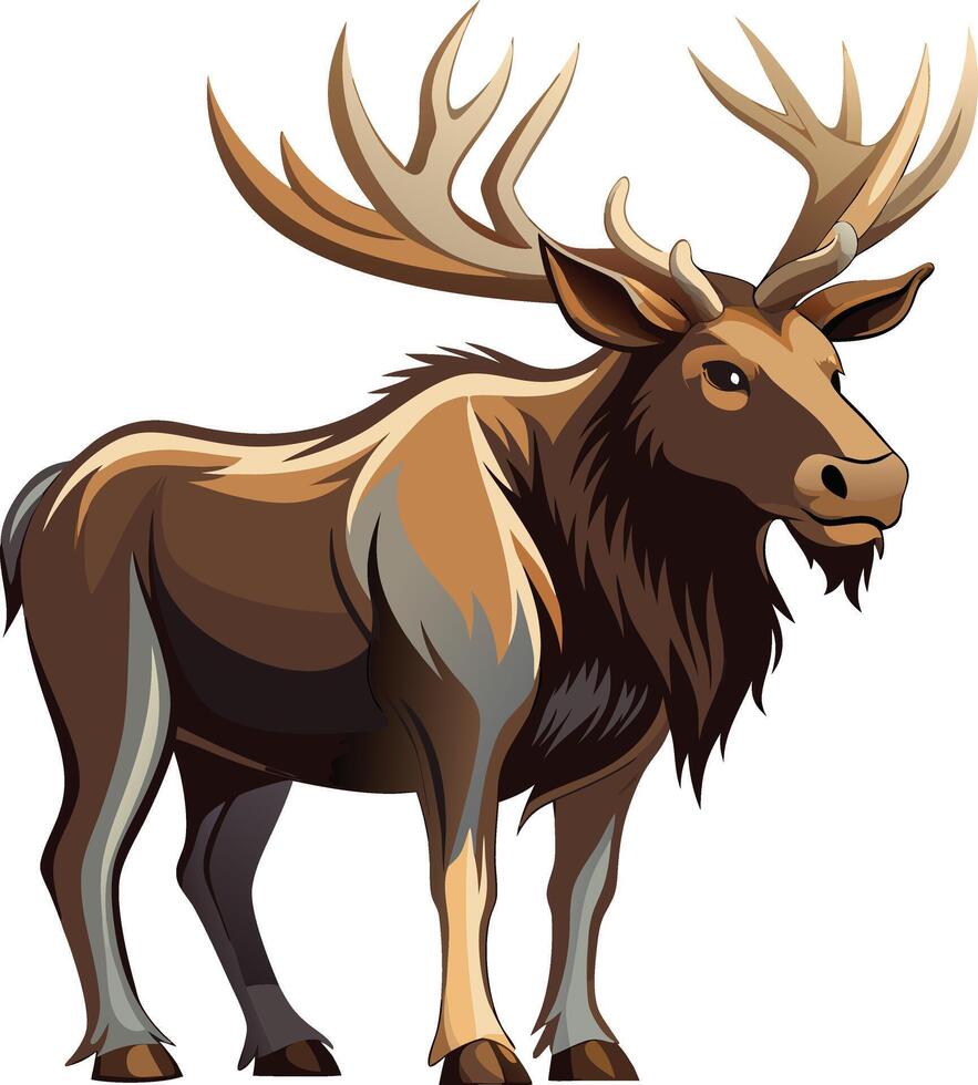 Moose in the Forest Available on EPS File vector