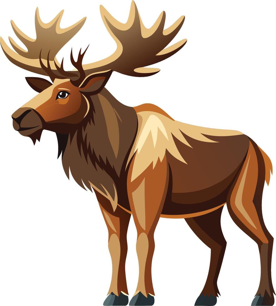 Majestic Moose in Wilderness Available on EPS File vector