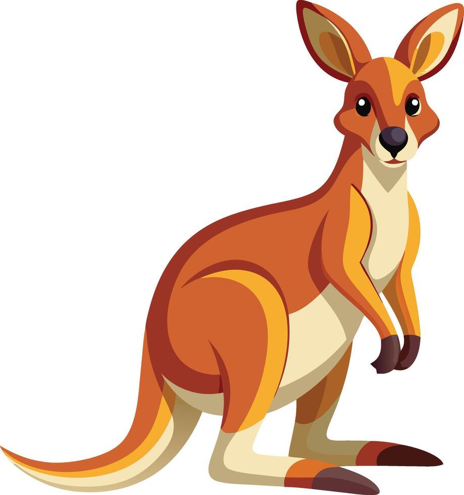 Energetic Kangaroo in the Outback Available on EPS File vector