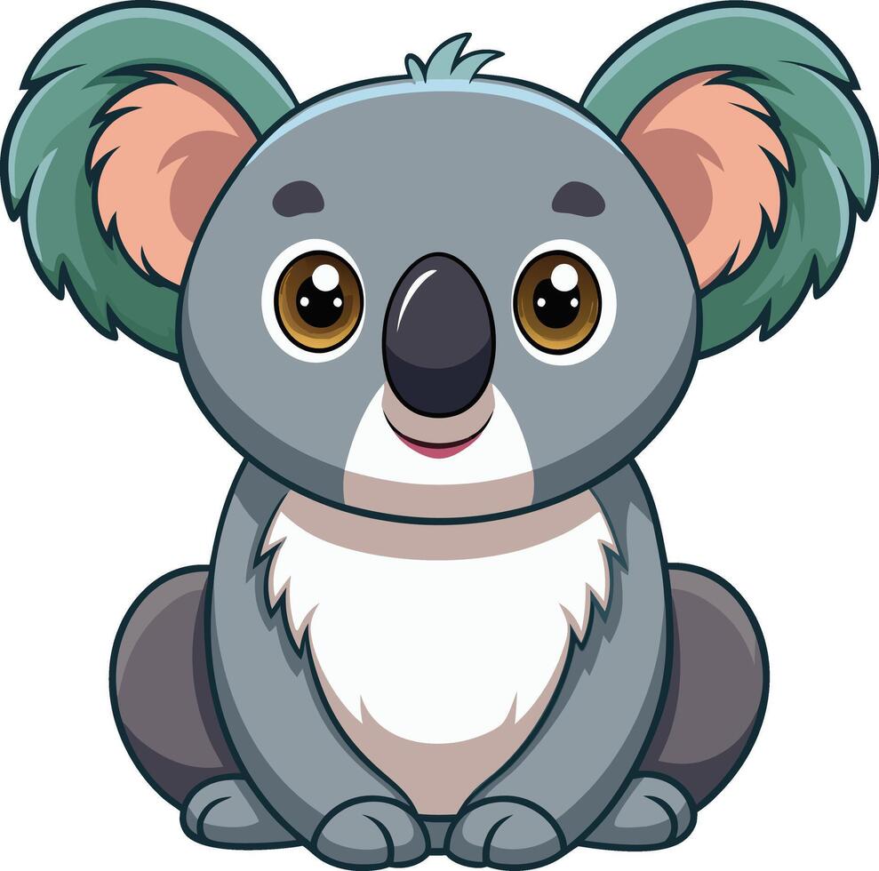 Cuddly Koala in the Wild Available on EPS File vector