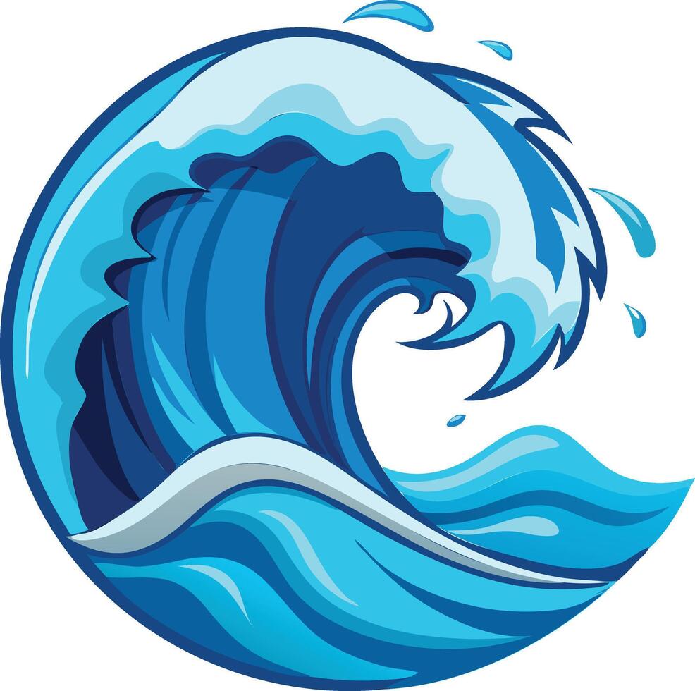 Epic Water Wave Available on EPS File vector