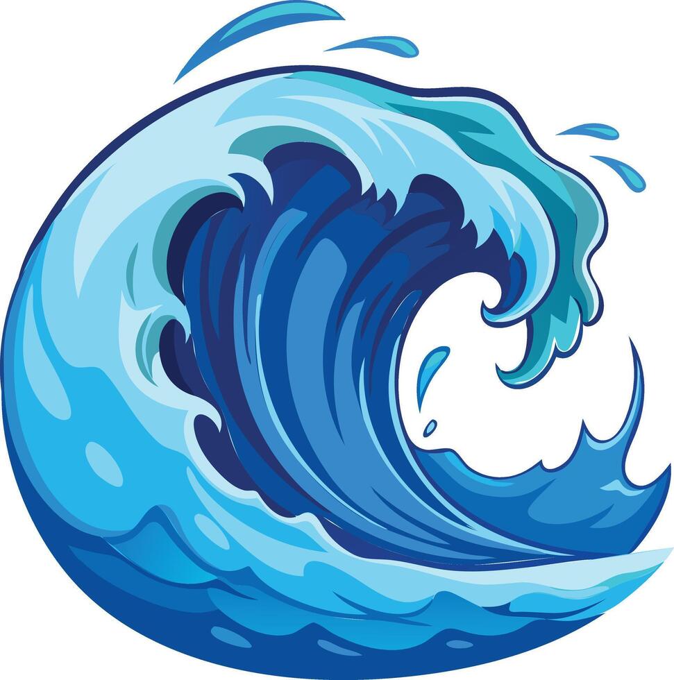 Majestic Water Wave Available on EPS File vector