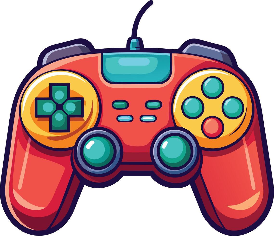 Colorful Game Controller Available on EPS File vector