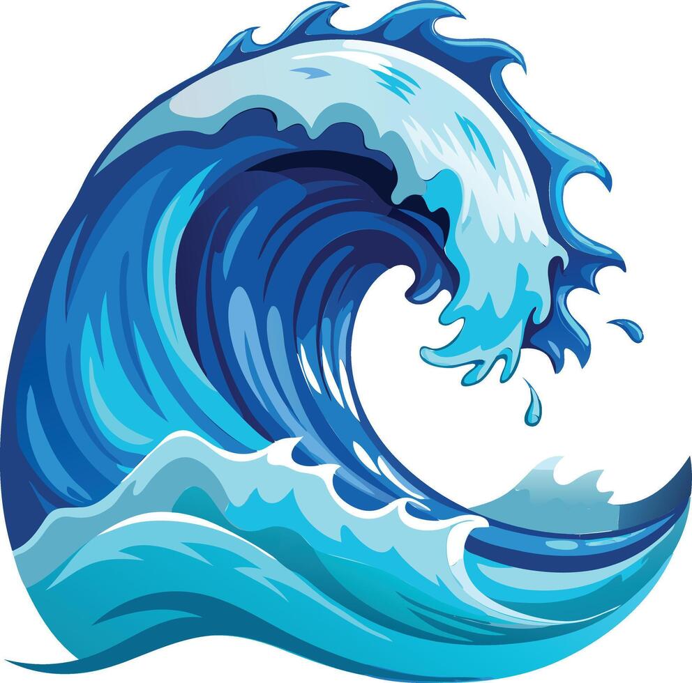 Timeless Ocean Wave Available on EPS File vector
