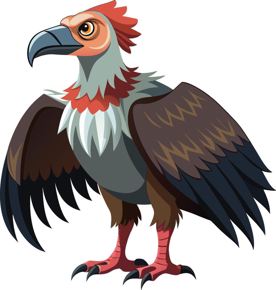 Expressive Vulture Available on EPS File vector