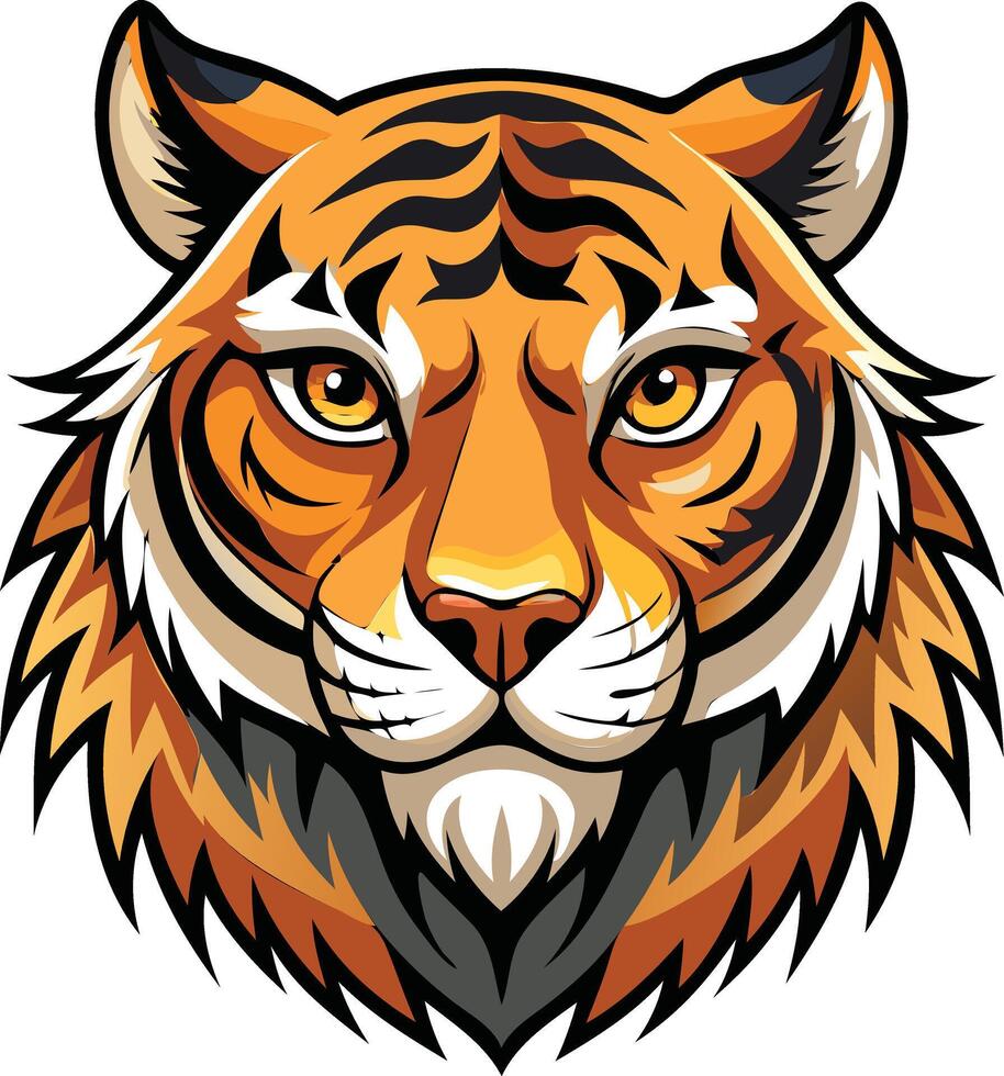 Primal Tiger Head Available on EPS File vector