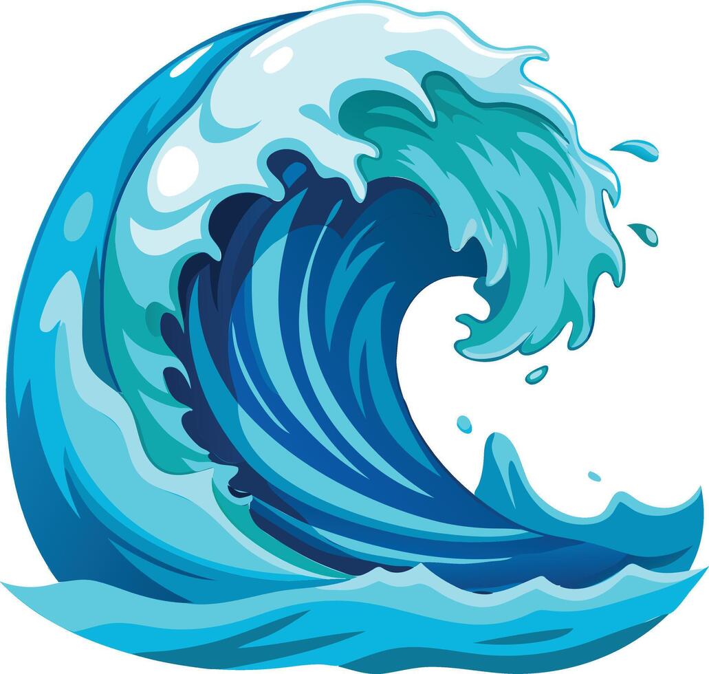 Mystical Water Wave Available on EPS File vector
