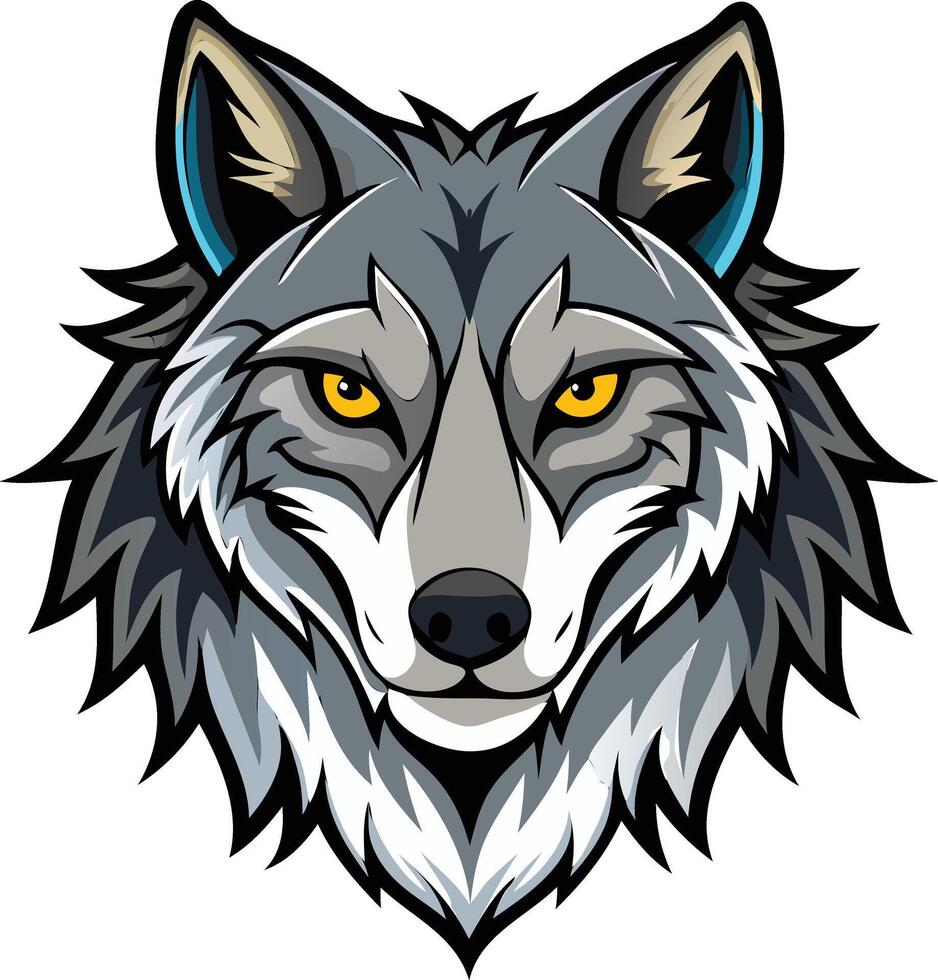 Majestic Wolf Head Available on EPS File vector