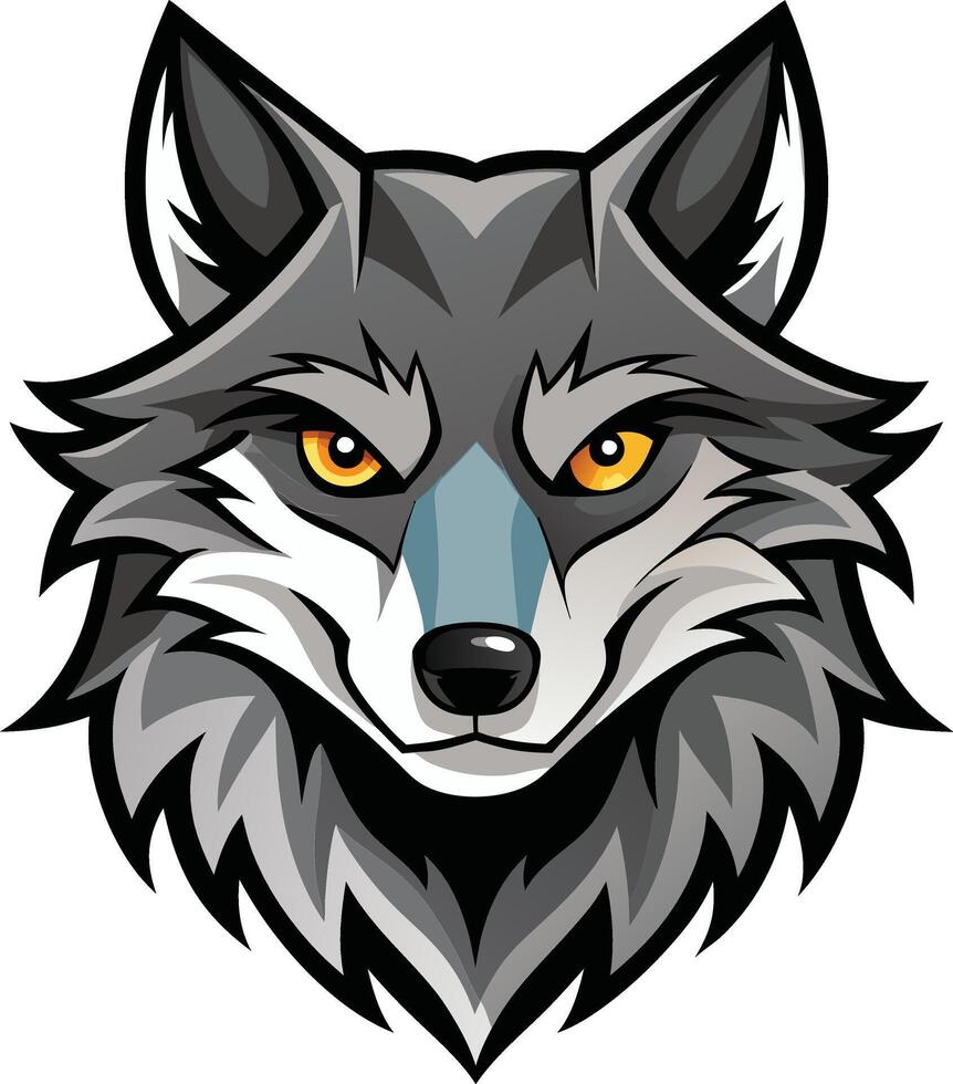Legendary Wolf Head Available on EPS File vector