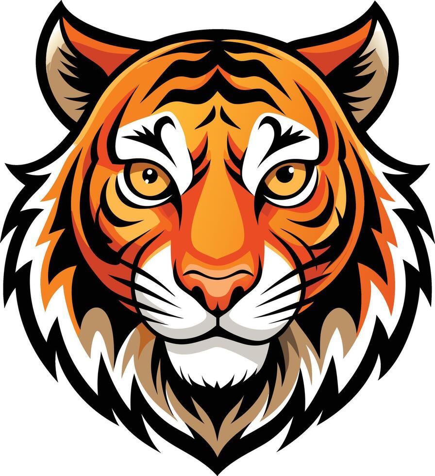 Fierce Tiger Head Available on EPS File vector