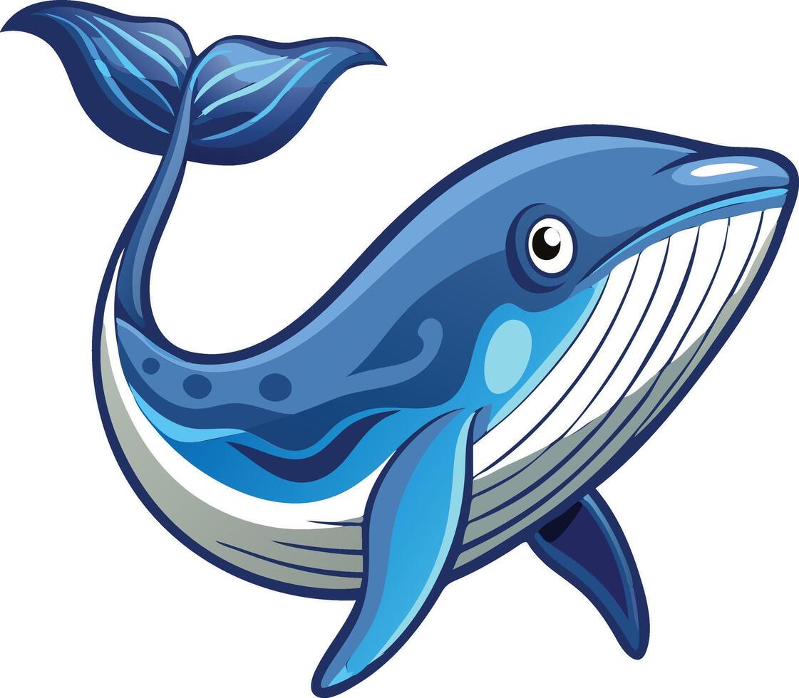 Dynamic Whale Available on EPS File vector
