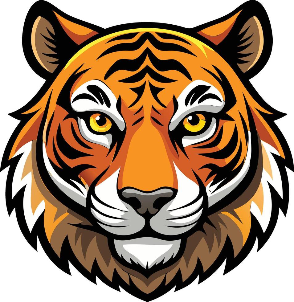 Royal Tiger Head Available on EPS File vector