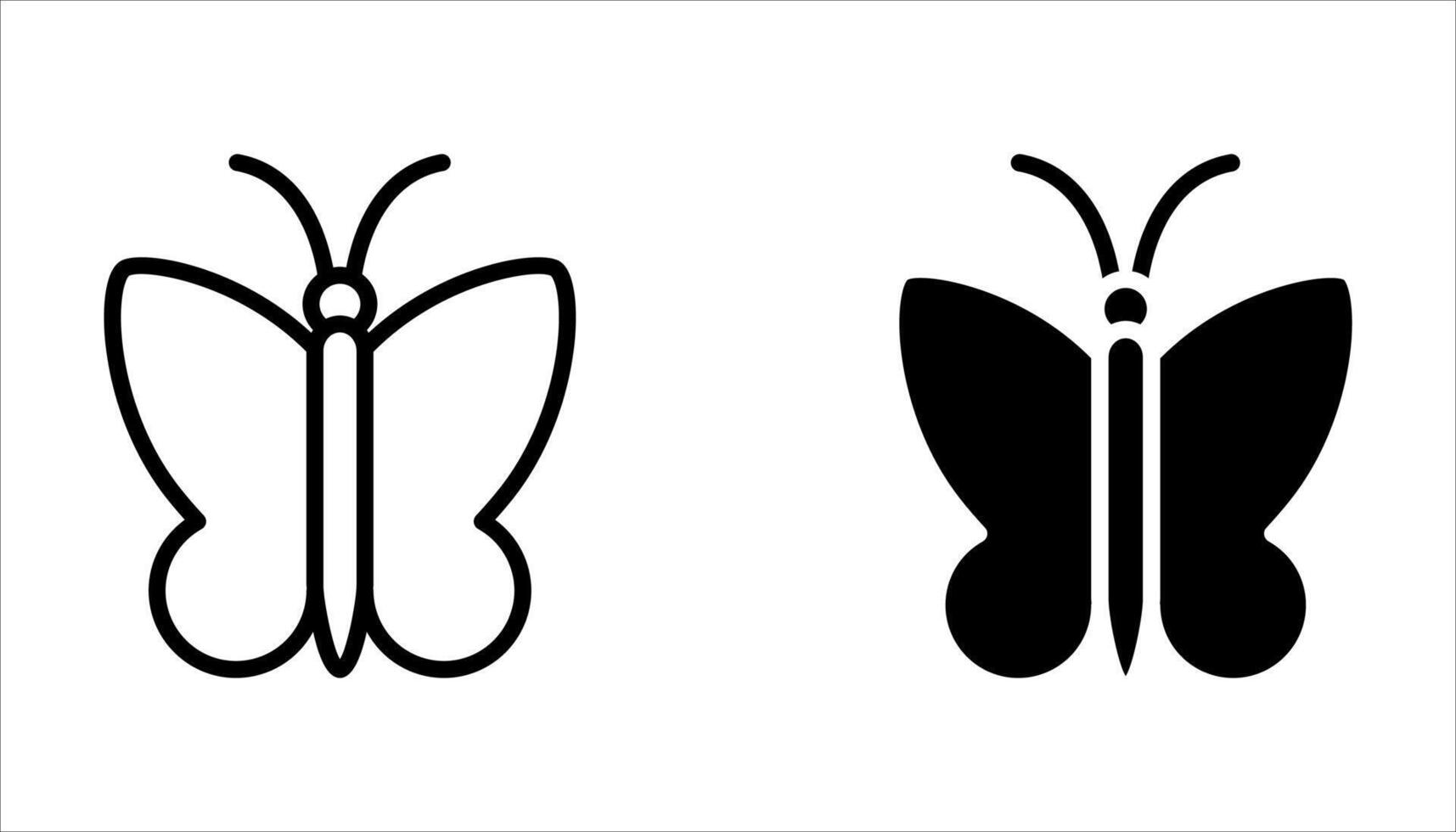 butterfly icon set. vector