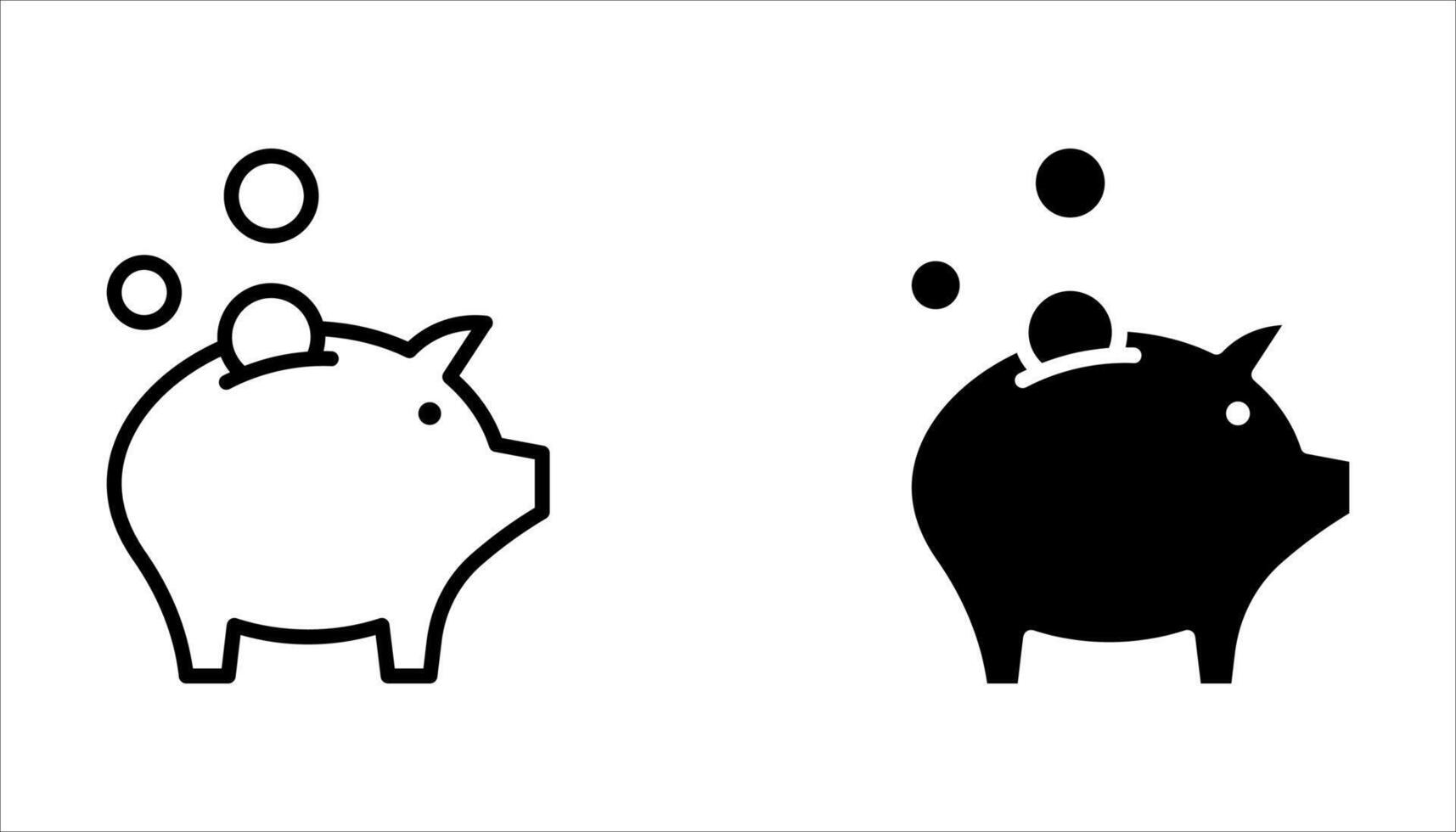 piggy bank icon on white vector