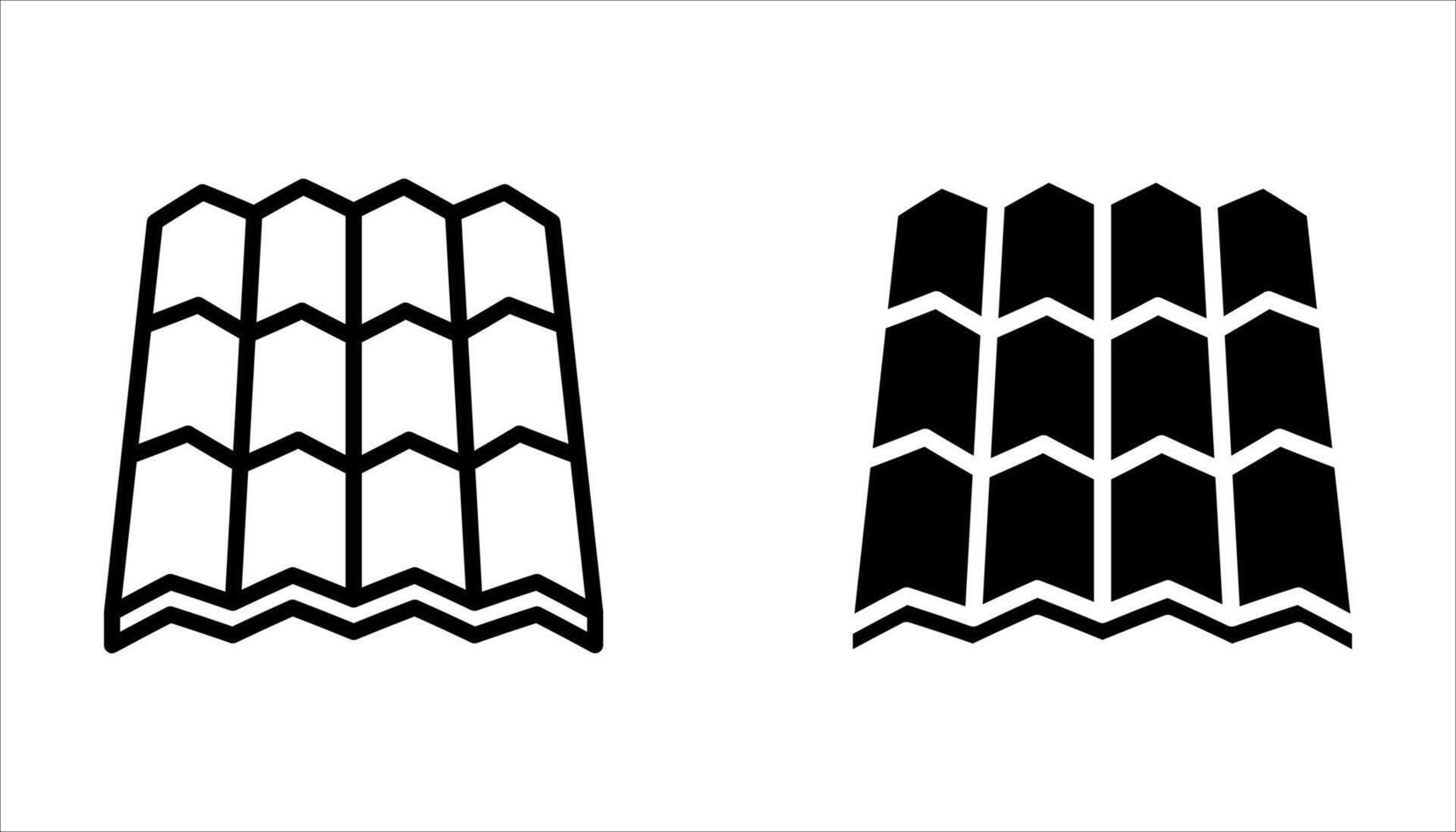 roof icon set, vector