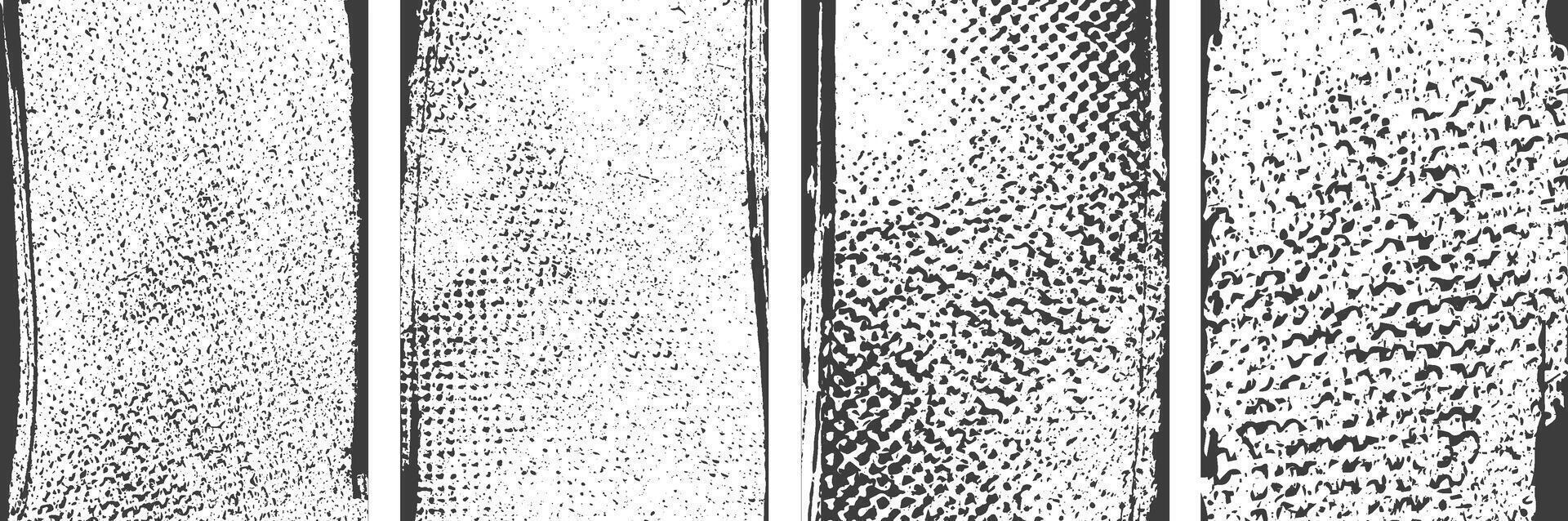 Different Grunge textured banner backgrounds set, Overlay texture backgrounds vector
