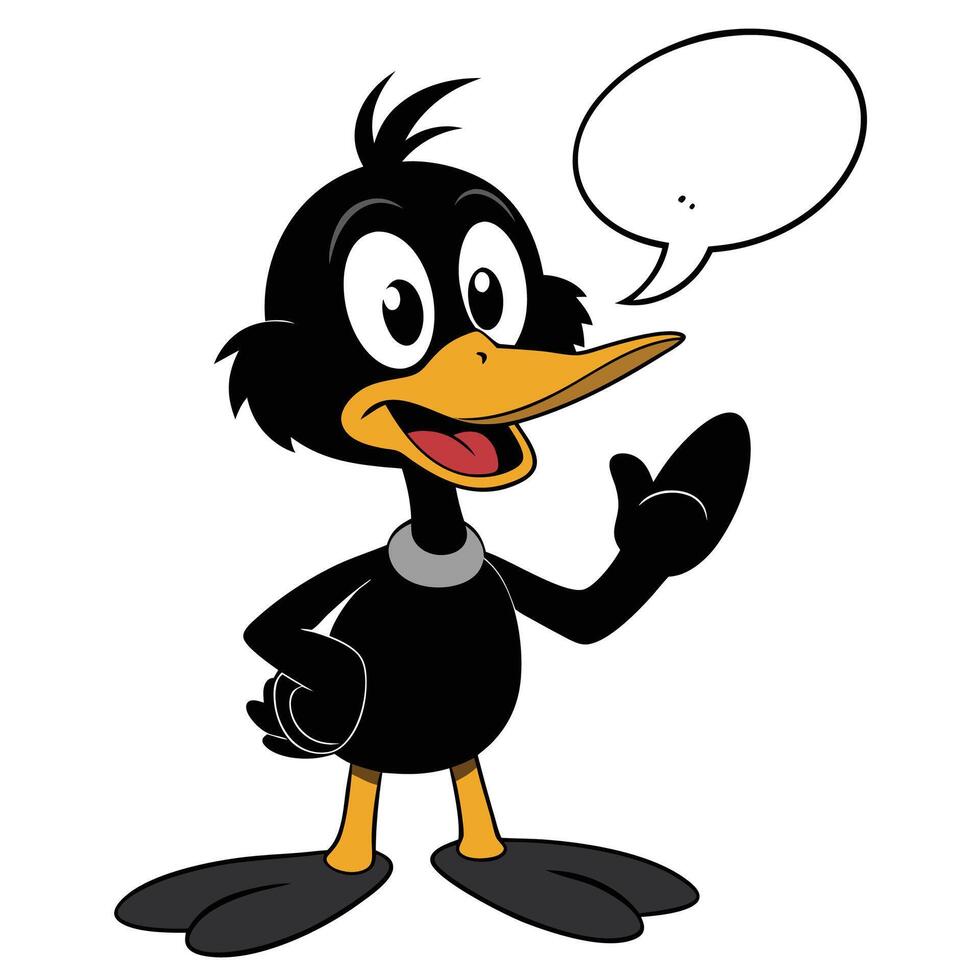 Duck mallard cartoon character vector