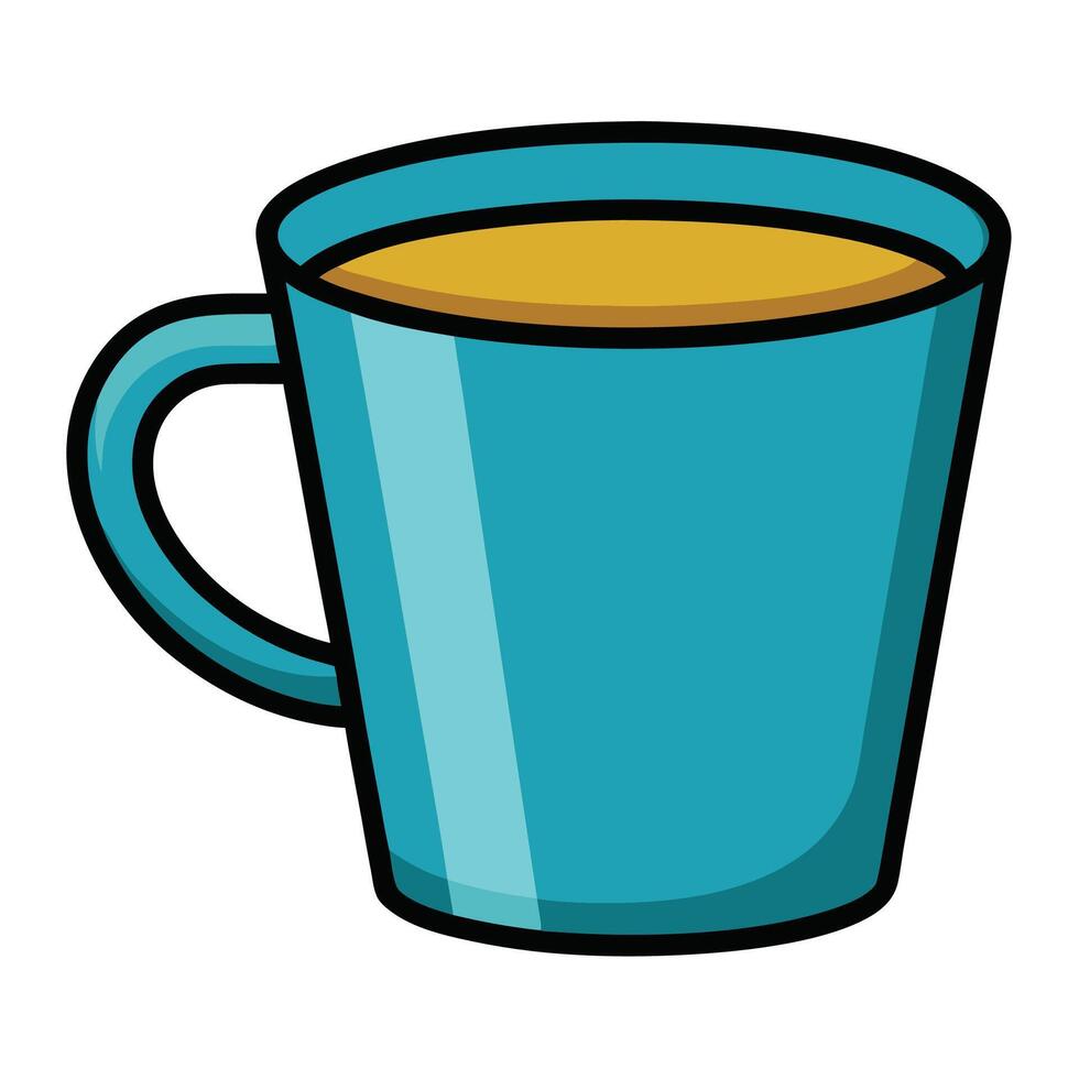 Blank bright blue photo realistic cup isolated on white background vector