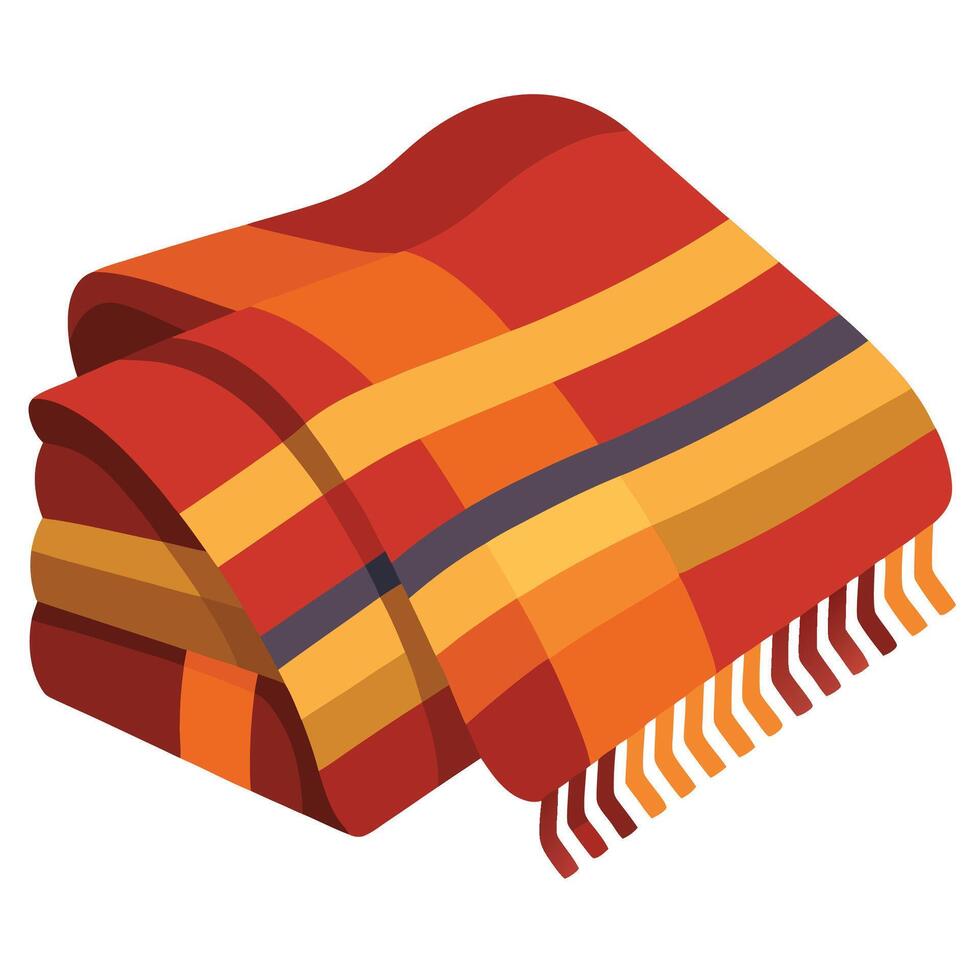 Colorful Mexican Red Blanket Illustration vector
