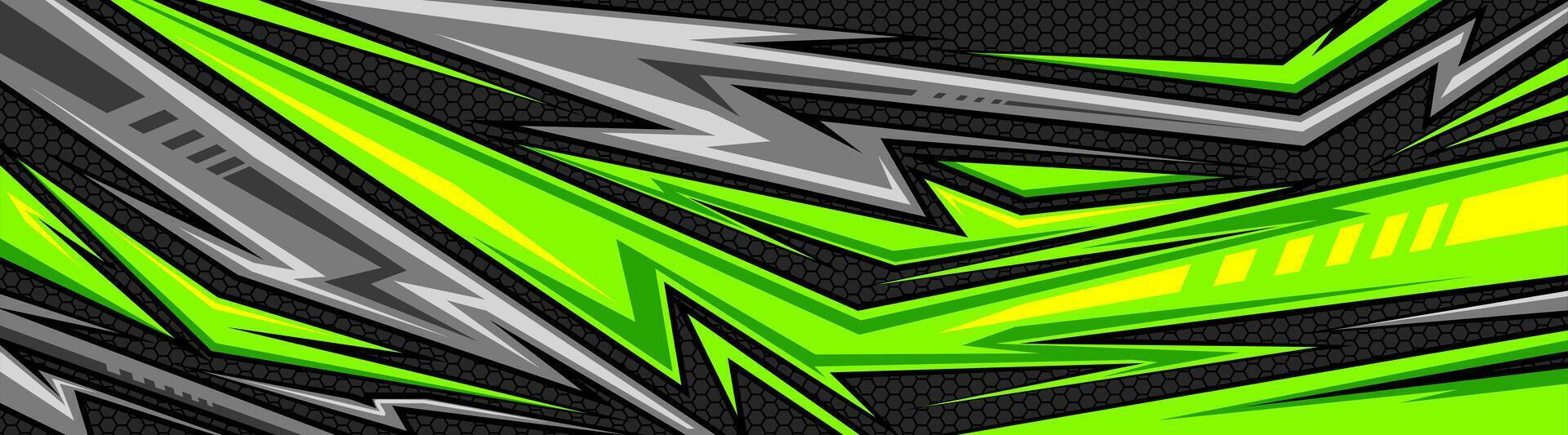 Green and Black racing abstract background vector