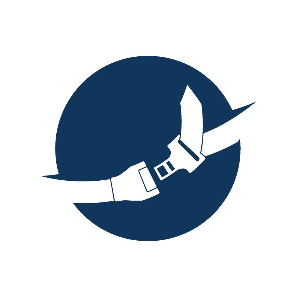 Seat belt icon illustration flat design template vector