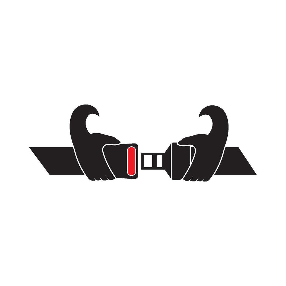 Seat belt icon illustration flat design vector